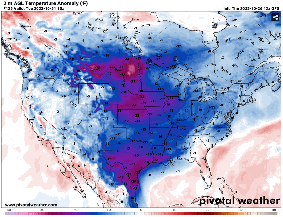 Arctic-Cold-Outbreak-Polar-Vortex-2023-2024-united-states-canada-snow-forecast-2m-anomaly-halloween
