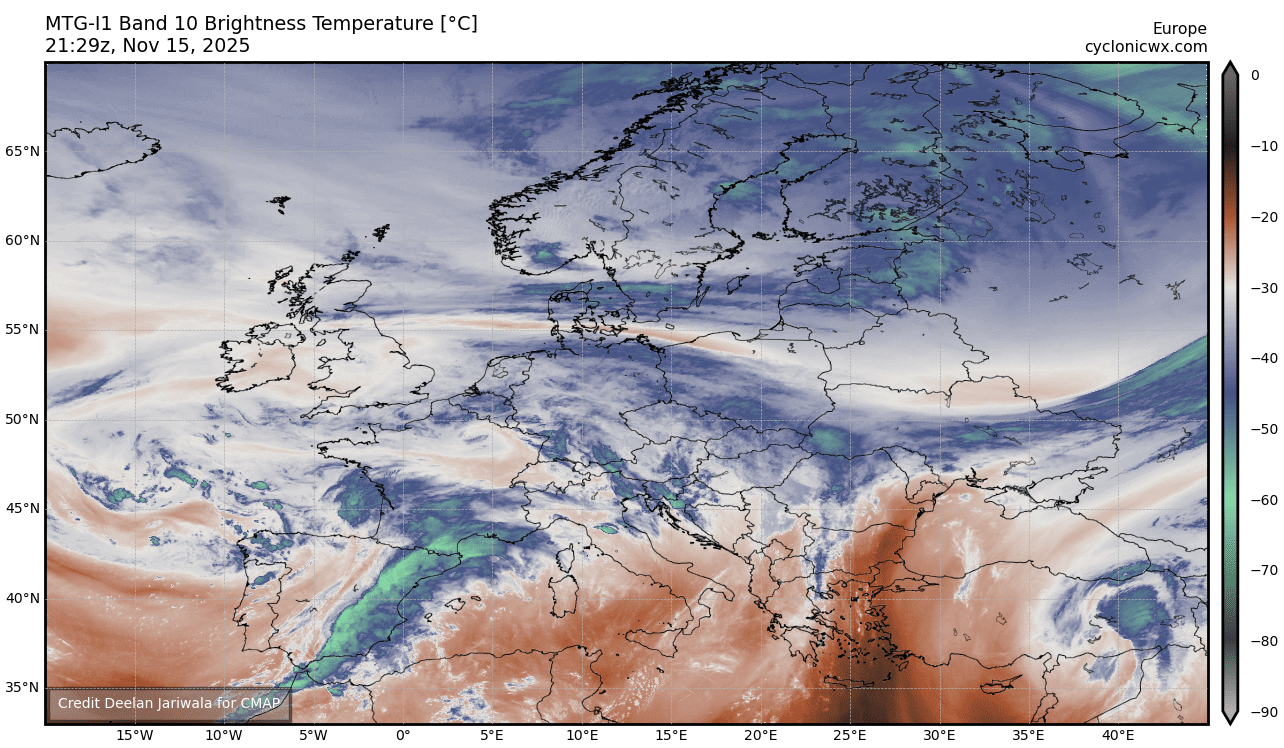 arctic-cold-wave-blast-western-europe-uk-spain-iberia-snow-november-2025-satellite