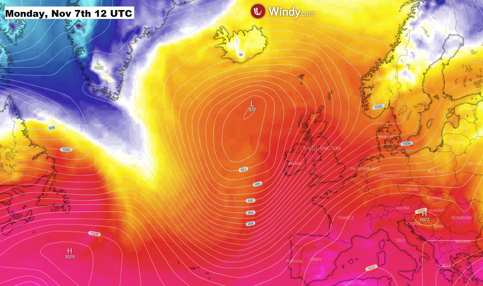atlantic-hurricane-season-2022-windstorm-martin-ireland-uk-europe-temperature
