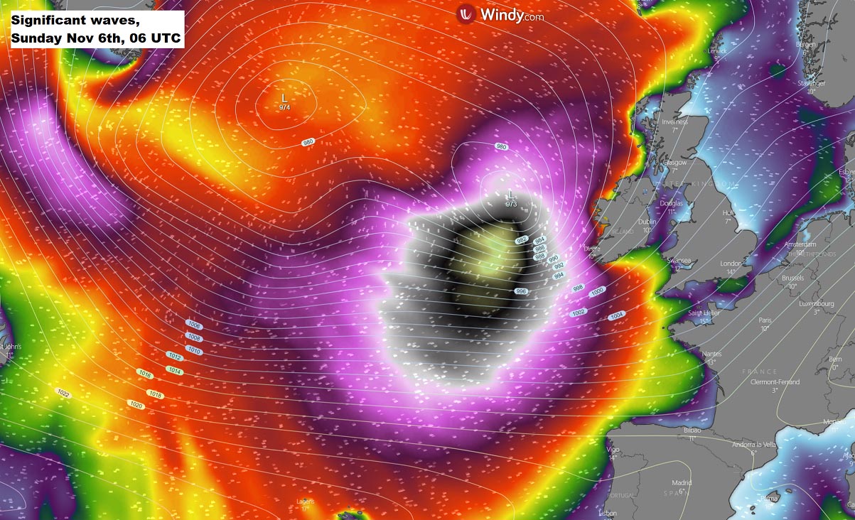 atlantic-hurricane-season-2022-windstorm-martin-ireland-uk-europe-waves
