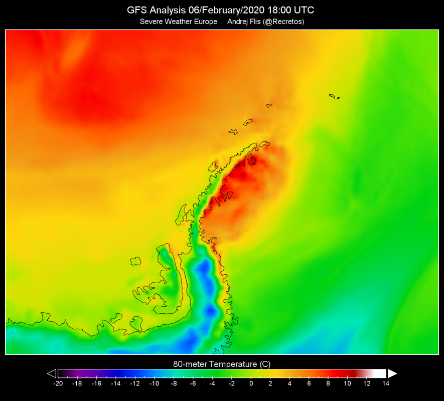 Temperature_height_above_gro_in_GFS_Global_0p5deg_ana_20200206_1800