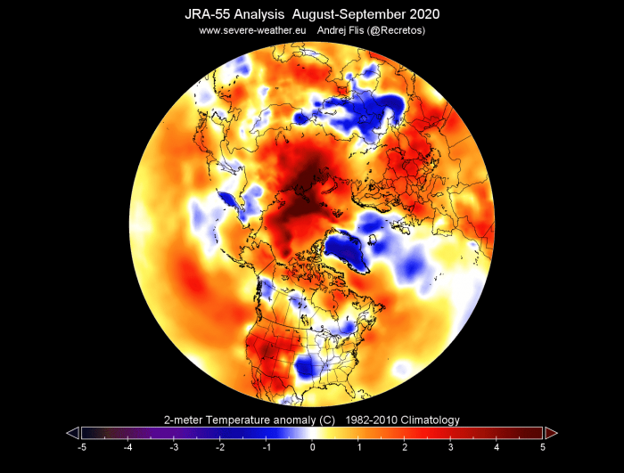 arctic-sea-ice-winter-2020-2021-jet-stream-united-states-europe-august-september-temperature-anomaly