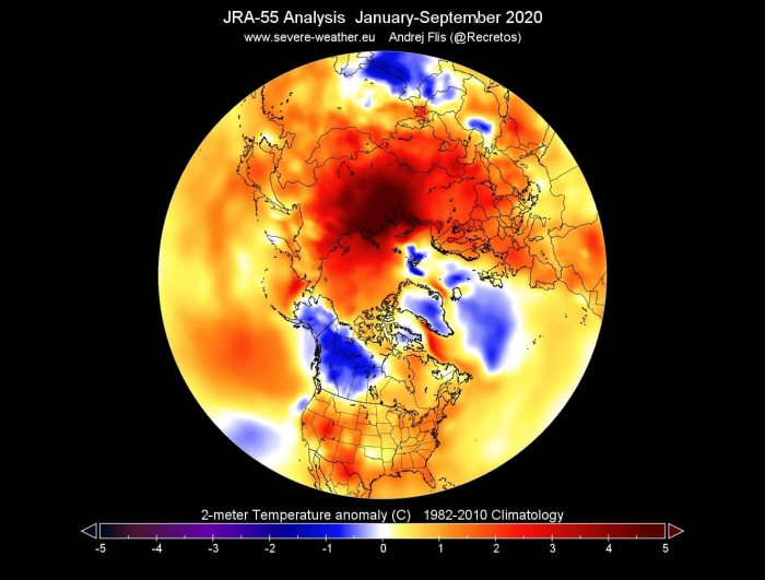 arctic-sea-ice-winter-2020-2021-jet-stream-united-states-europe-january-to-september-temperature-anomaly