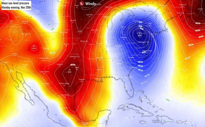 cold-forecast-southeast-united-states-florida-pressure-monday-evening