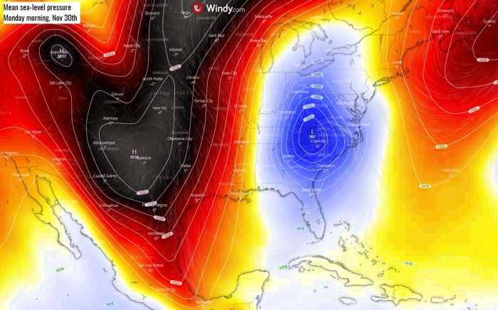 cold-forecast-southeast-united-states-florida-pressure-monday