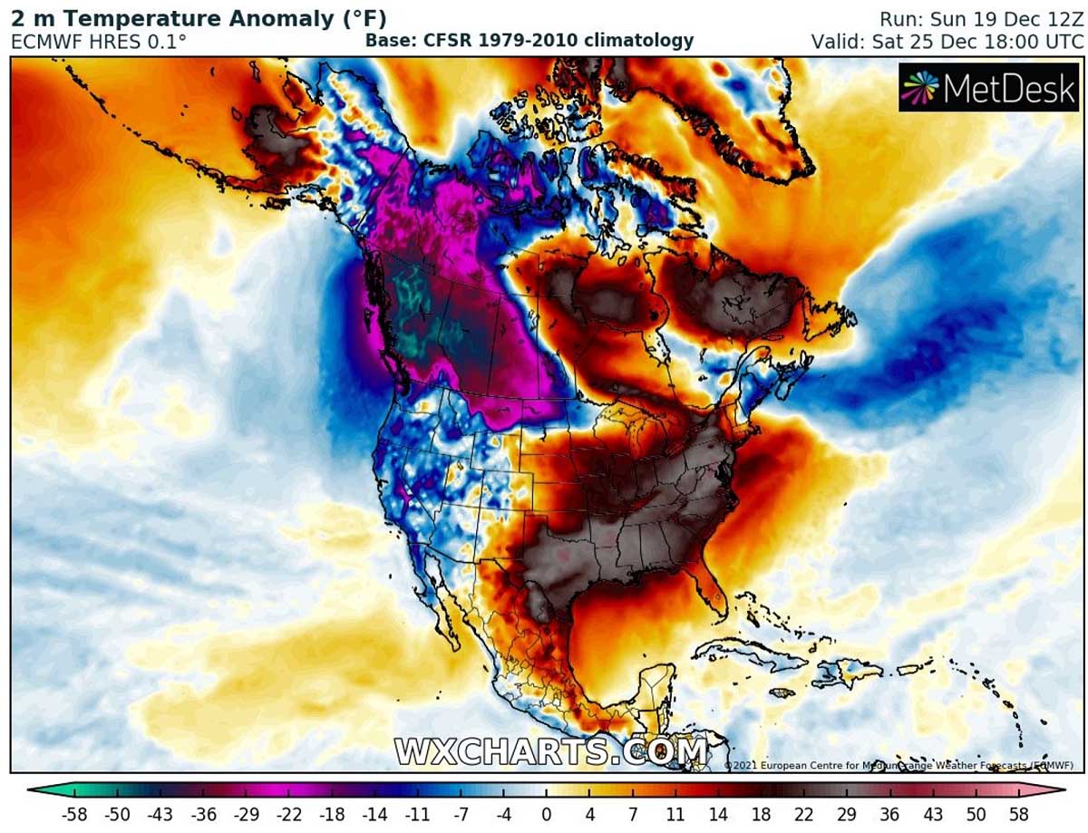 christmas-weather-forecast-snow-united-states-canada-temperature-anomaly-saturday