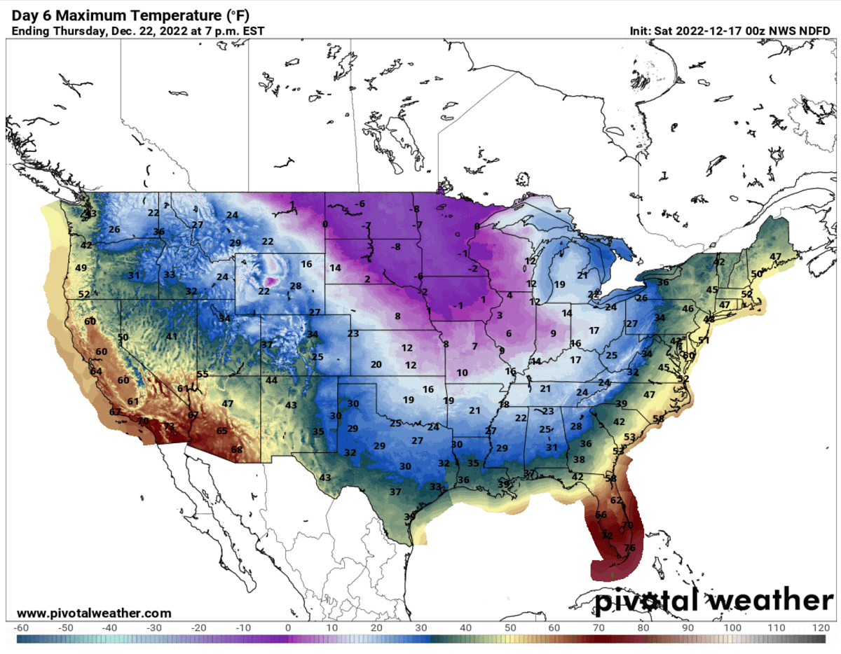 coldest-arctic-airmass-winter-season-major-storm-christmas-snow-forecast-united-states-canada-thursday-daytime-temperature