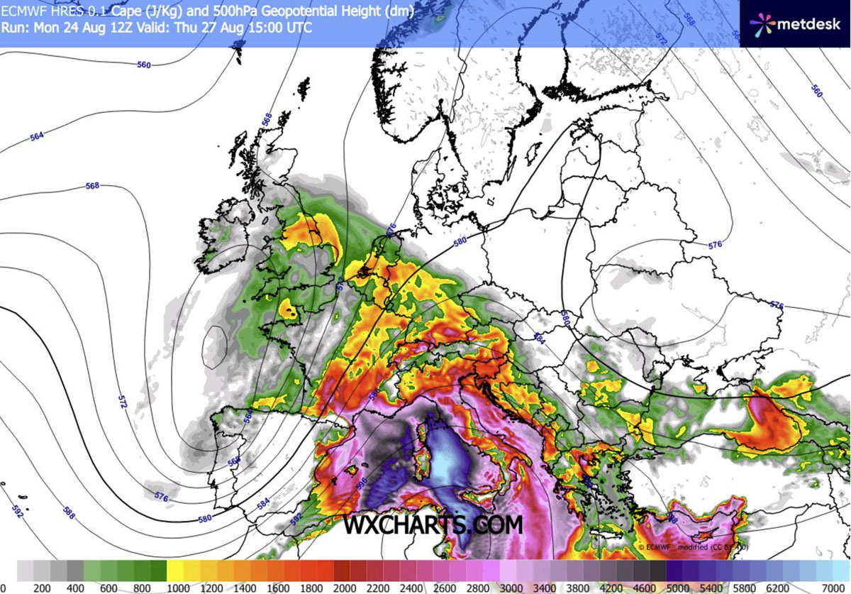 excessive-heat-dome-heatwave-southern-central-europe-end-august-2026-instability-cape-friday