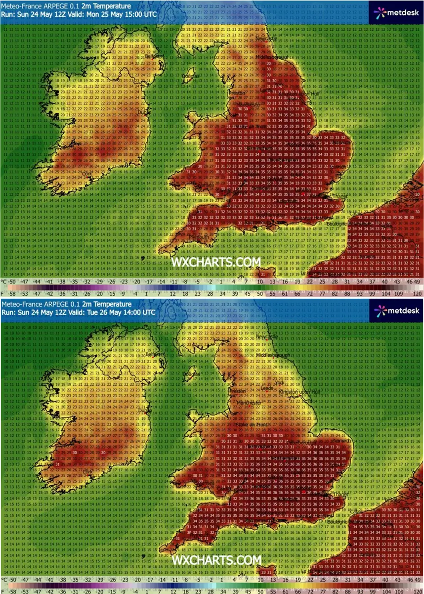 heat-dome-europe-heatwave-may-summer-2026-forecast-tmax-uk-ireland