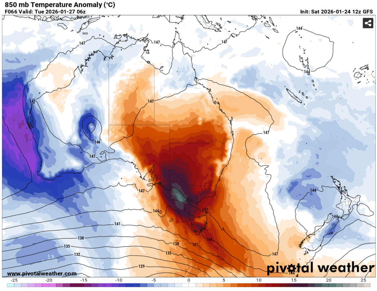 heat-dome-heatwave-australia-summer-2026-wildfire-threat-850mbar-temperature-anomaly