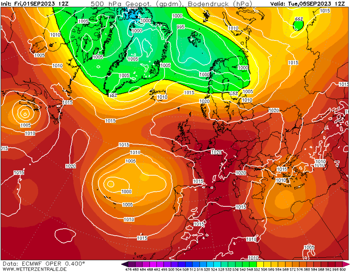 heat-dome-heatwave-forecast-western-europe-september-2023-autumn-season-omega-block-pattern