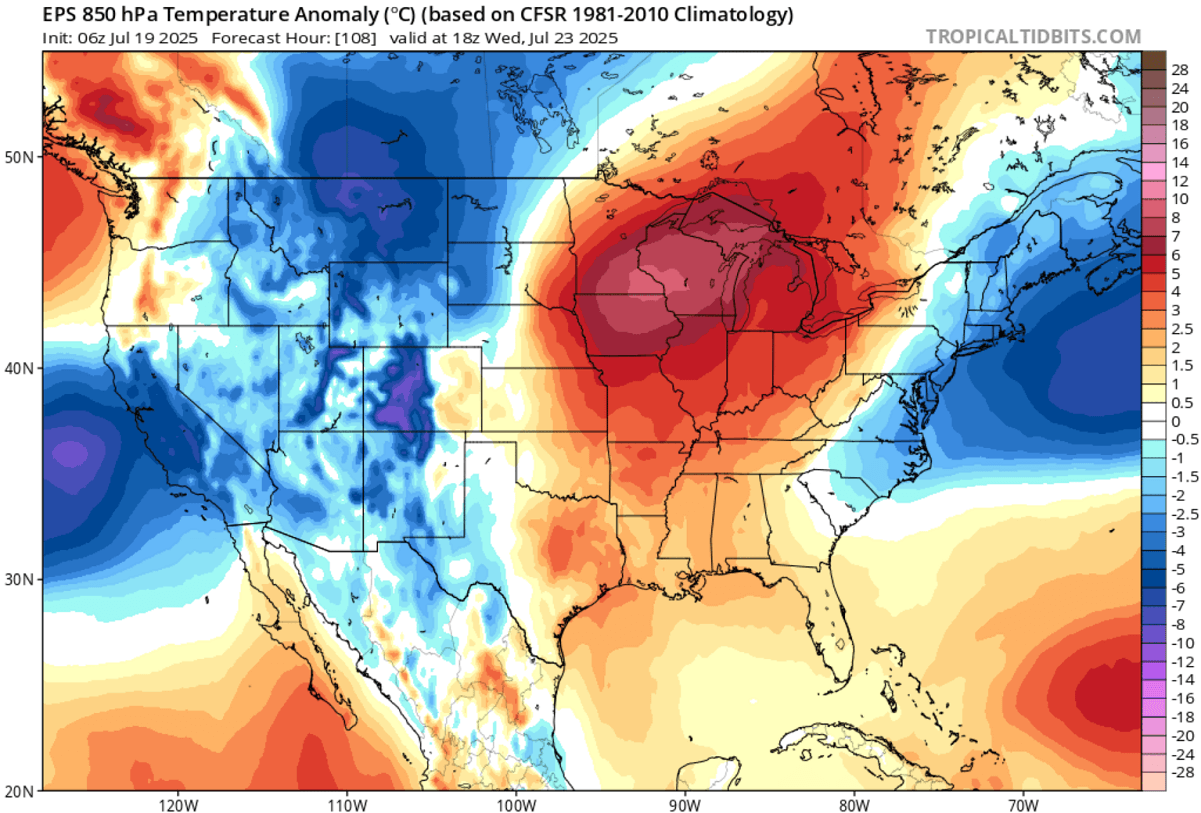 heat-dome-heatwave-united-states-canada-sweltering-hot-weather-july-2025-850mbar-anomaly
