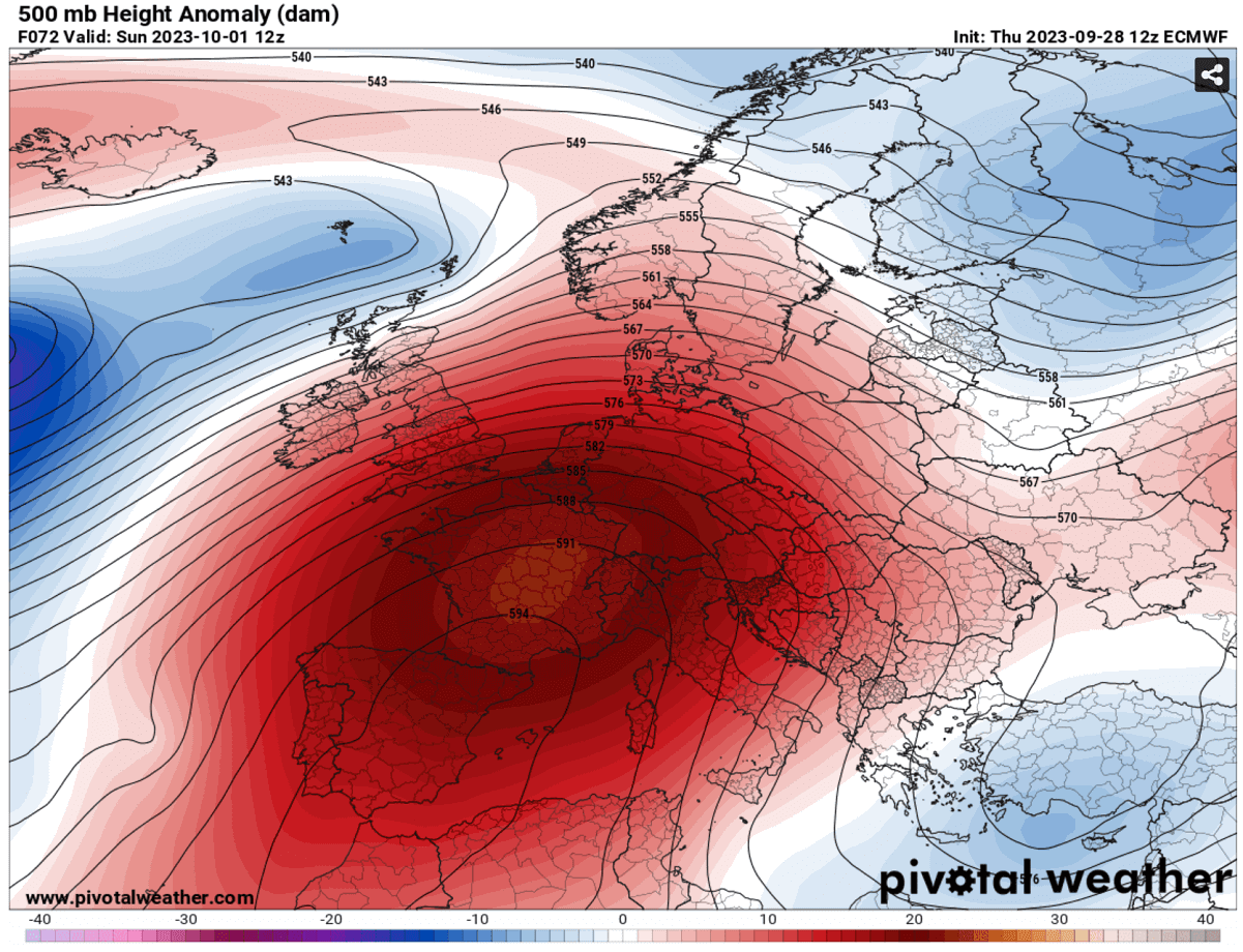 heatwave-forecast-europe-unseasonably-warm-heat-dome-october-autumn-season-2023-pattern