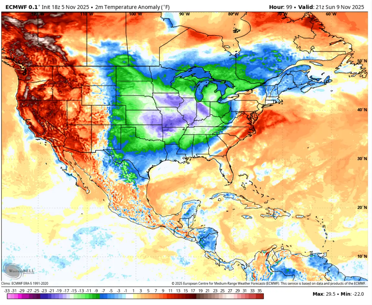 historic-cold-wave-blast-north-america-united-states-november-2025-2m-temperature-anomaly-sunday
