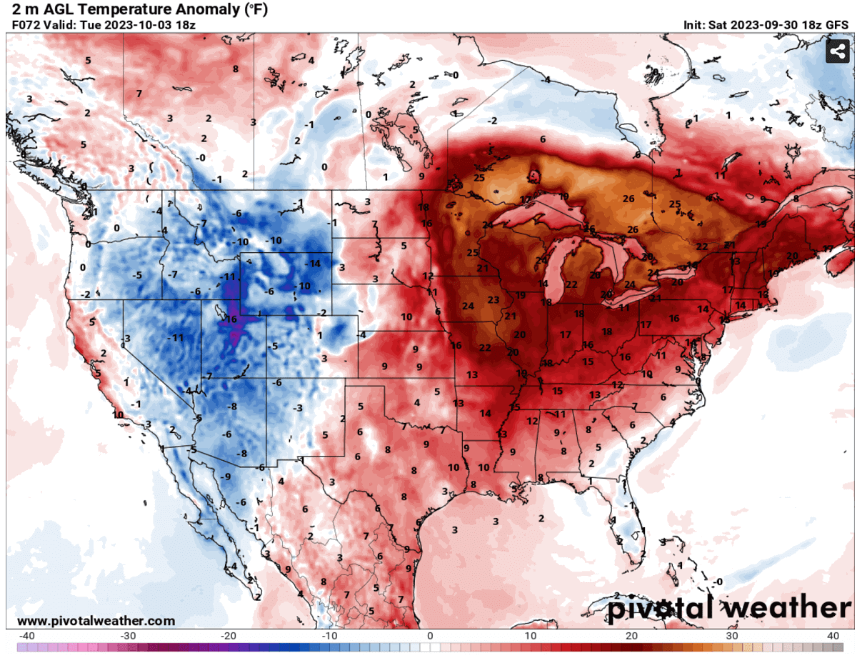 historic-heatwave-heat-dome-forecast-midwest-united-states-october-fall-season-2023-2m-temperature-anomaly