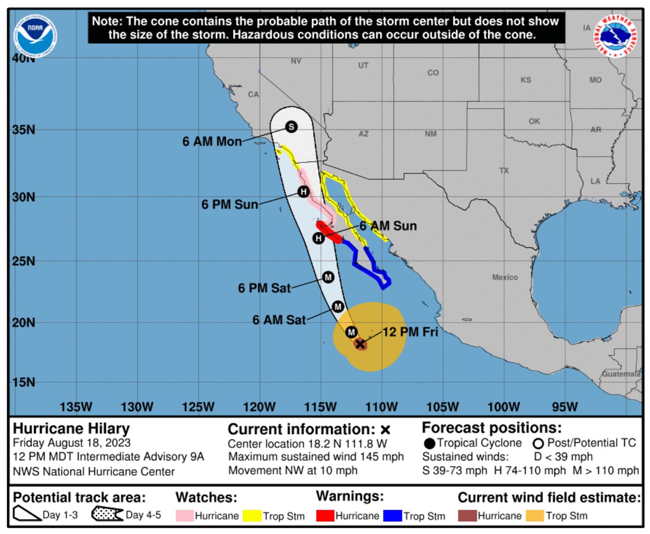 hurricane-season-2023-pacific-tropical-storm-hilary-baja-california-mexico-landfall-NHC-track