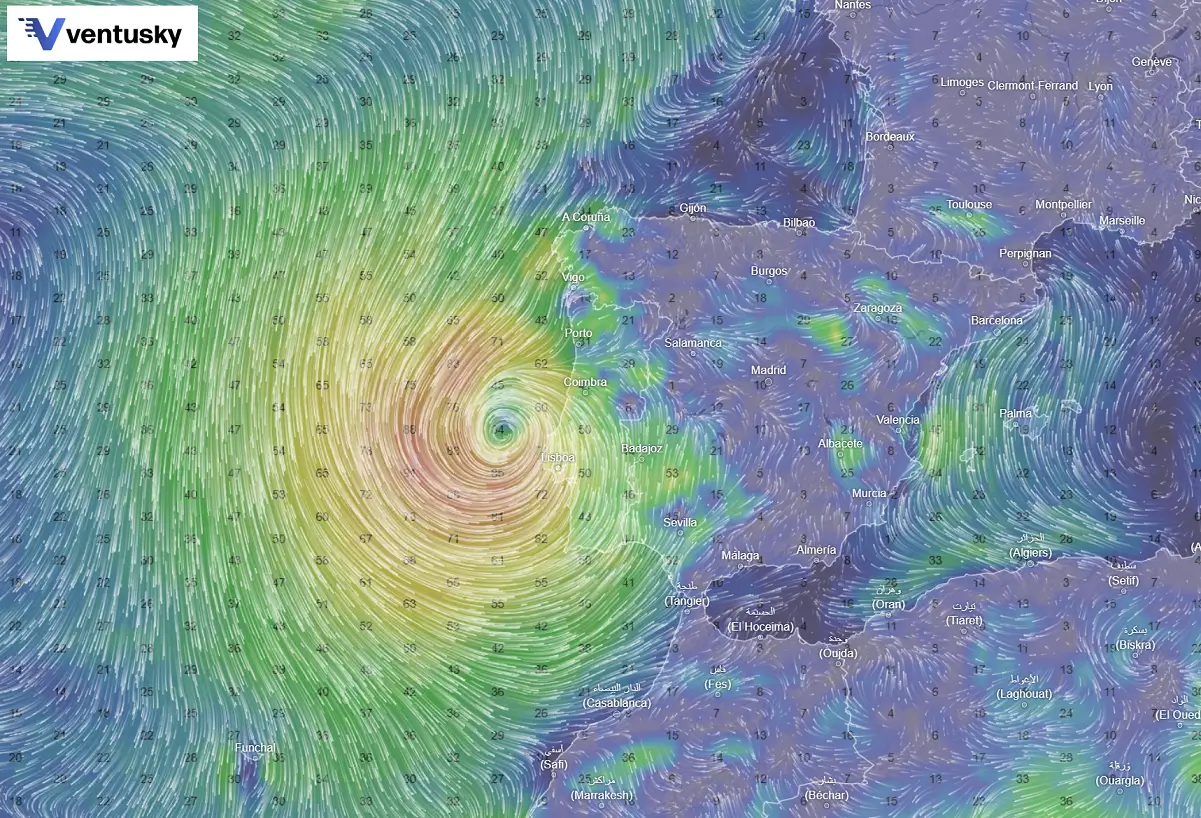 hurricane-season-2025-gabrielle-tropical-cyclone-azores-portugal-spain-europe-wind-pressure-saturday