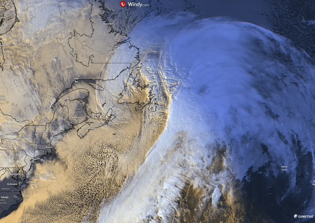 north-atlantic-bomb-cyclone-polar-vortex-split-arctic-cold-canada-december-2025-visible-satellite