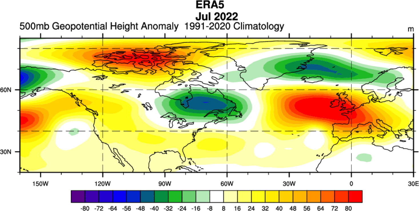 Strong Ocean Anomalies are developing over the Gulf Stream area in the