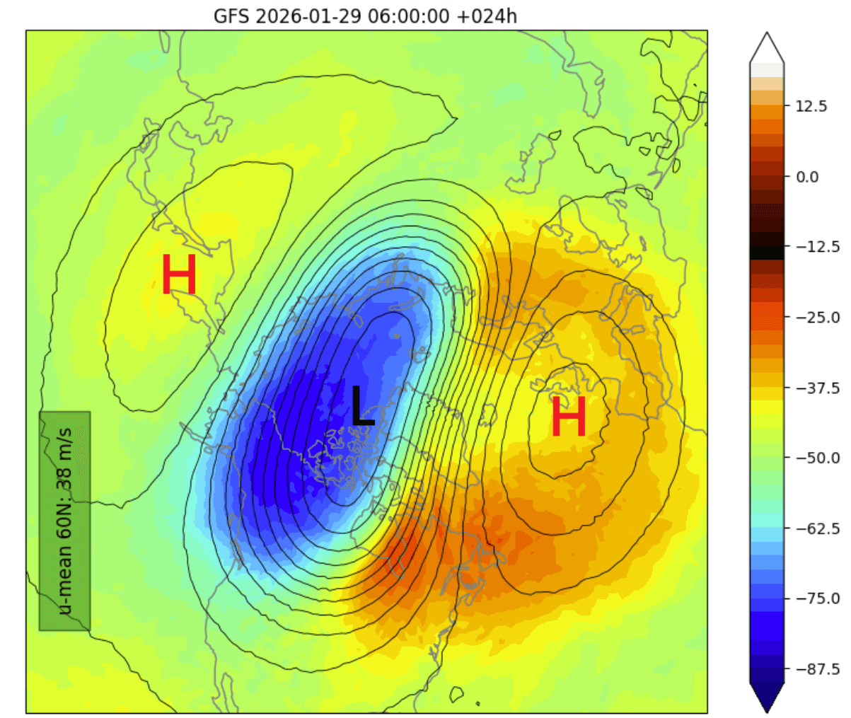 polar-vortex-compressed-north-hemisphere-latest-gfs-analysis-late-january-temperature-pressure-area-stratosphere-10mb