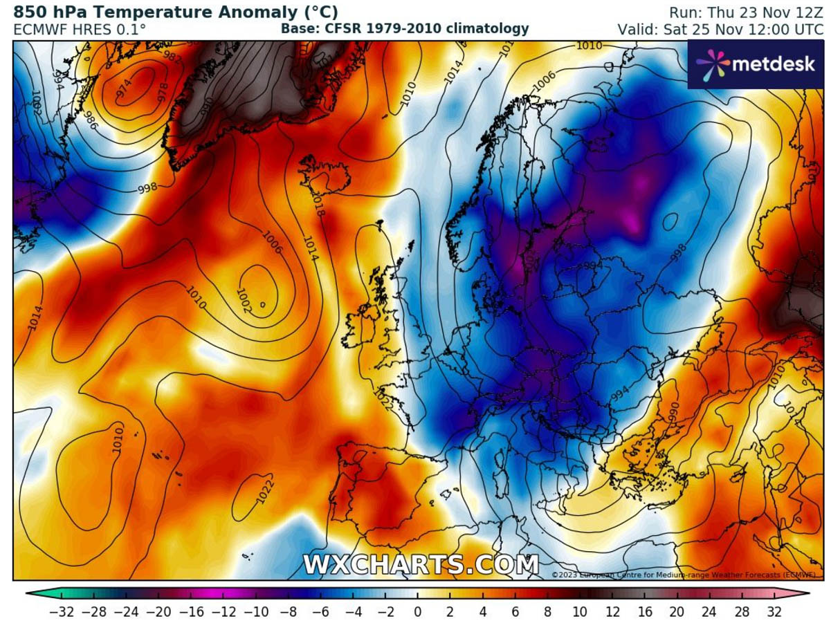 powerful-arctic-cold-outbreak-winter-storm-forecast-blizzard-snow-east-central-europe-850mb-anomaly-saturday