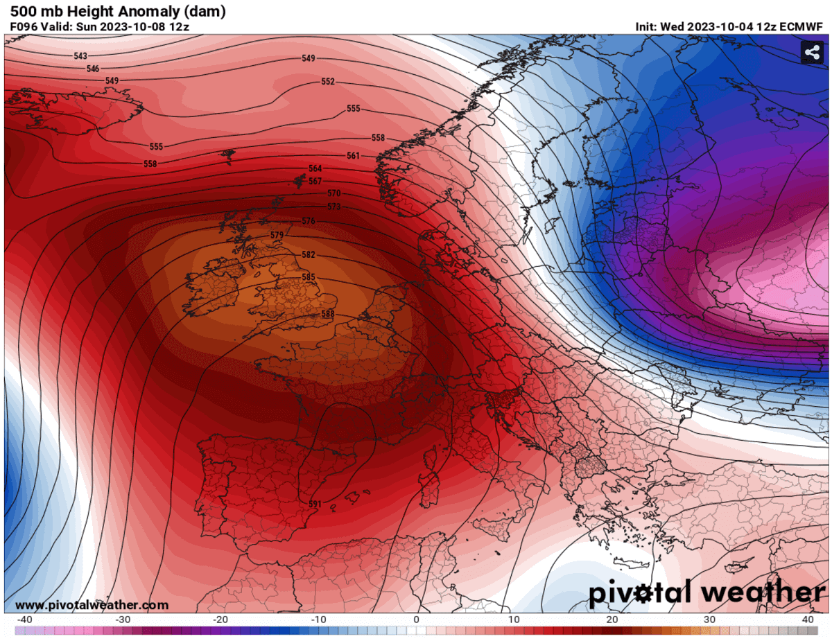 powerful-heat-dome-forecast-heatwave-october-autumn-season-2023-europe-uk-ireland-pattern