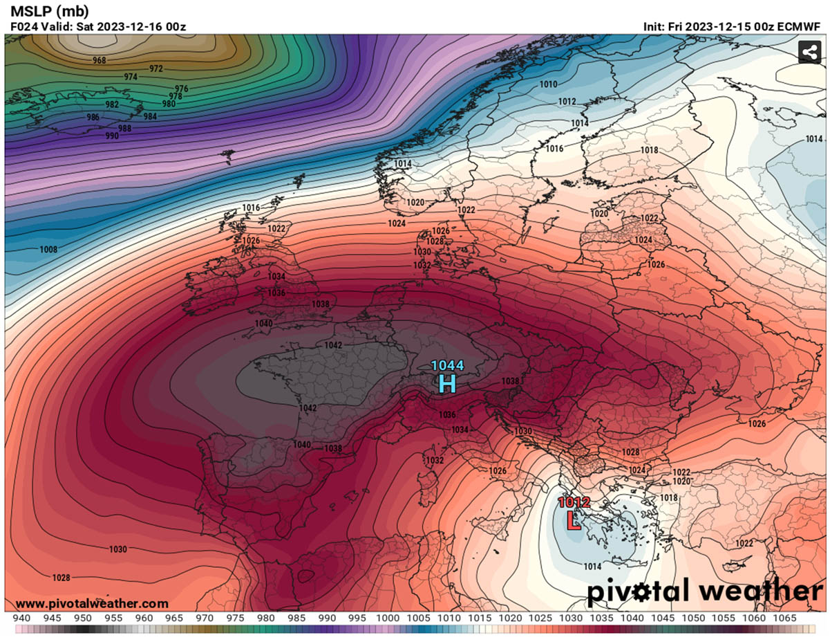 powerful-heat-dome-warm-wave-forecast-europe-christmas-december-2023-pressure