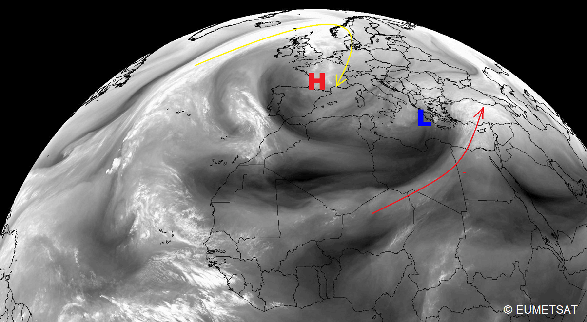 powerful-heat-dome-warm-wave-forecast-europe-christmas-december-2023-satellite