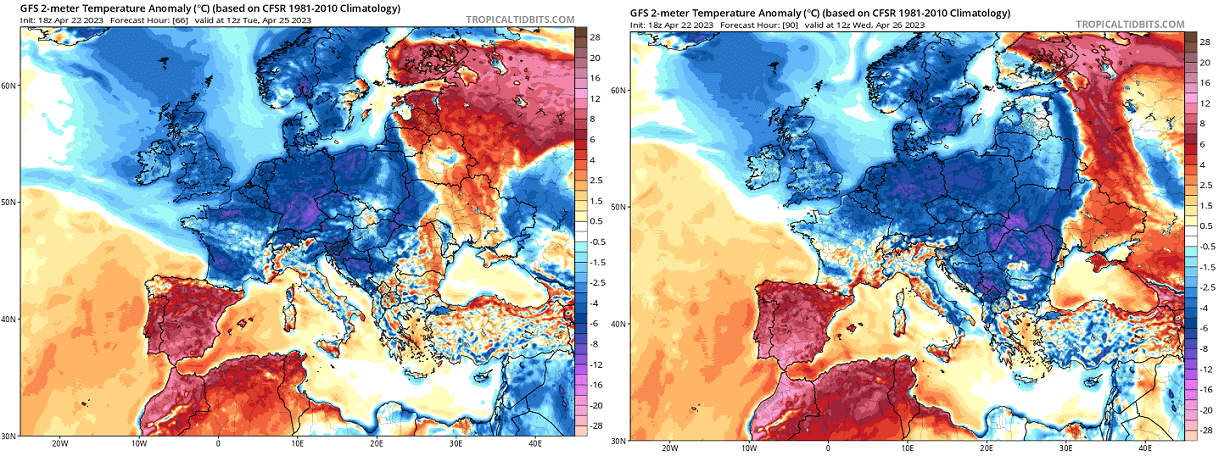 powerful-late-season-cold-blast-europe-spring-temperature-anomaly-tuesday-wednesday