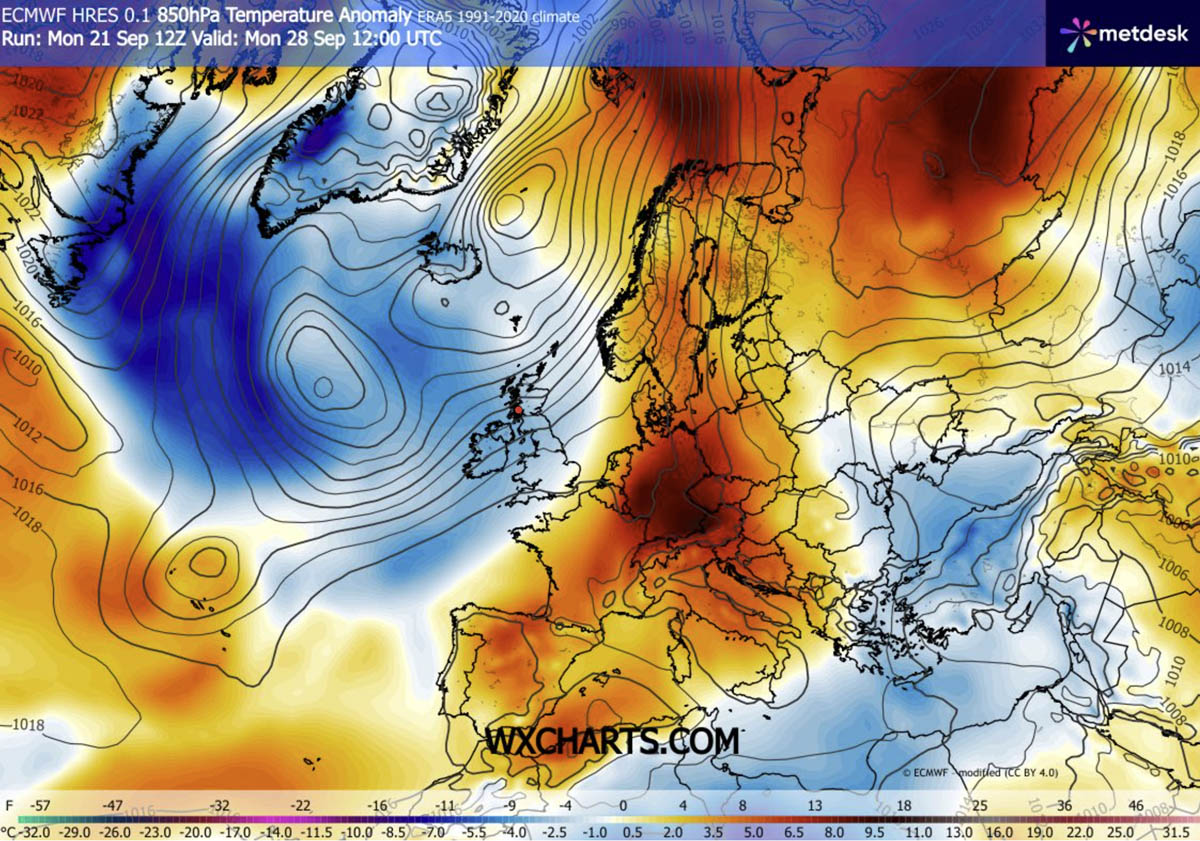 return-of-heat-dome-heatwave-europe-late-september-october-2026-850-mbar-temperature-anomaly