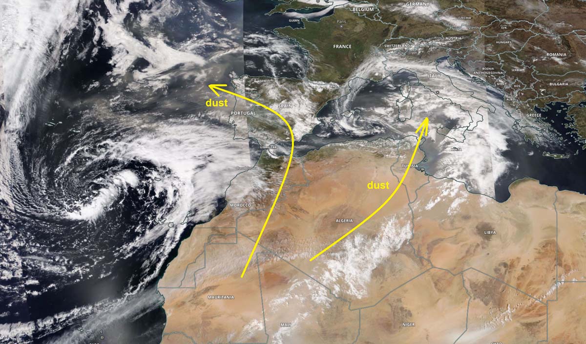 A new massive Saharan dust cloud is forecast to spread into central