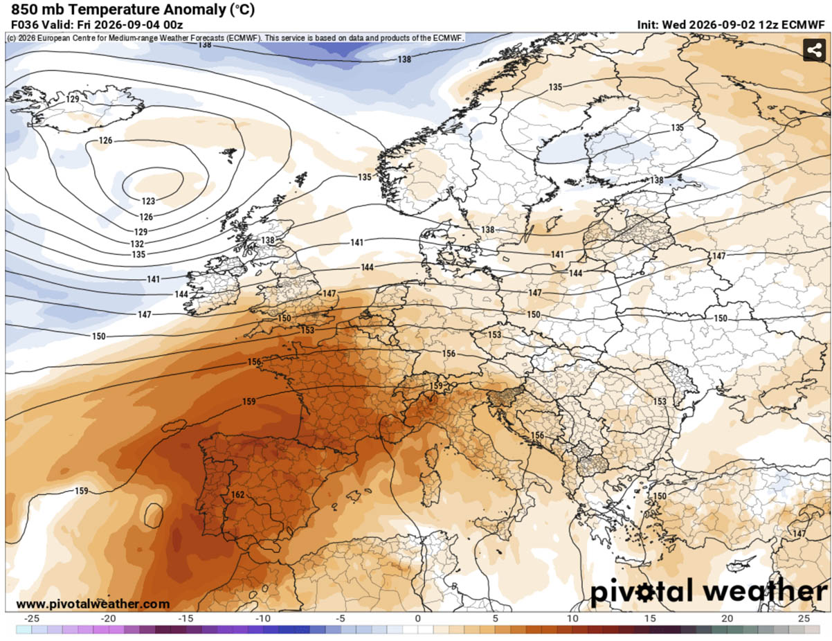 september-heat-dome-heatwave-europe-spain-italy-balkans-2026-850mbar-temperature-anomaly-friday