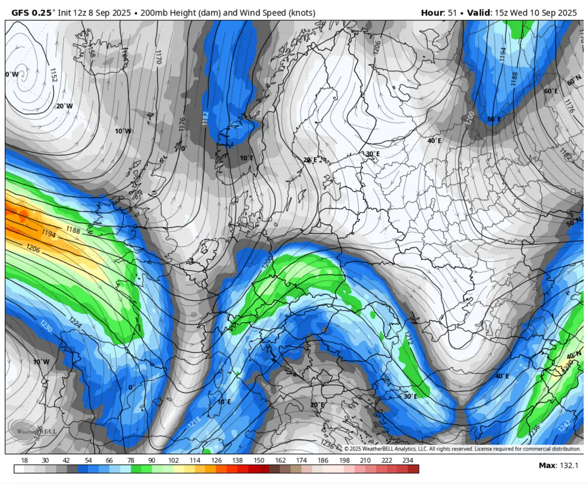 condizioni meteorologiche avverse, rischio elevato, precipitazioni estreme, inondazioni, Italia, Slovenia, Croazia, corrente a getto