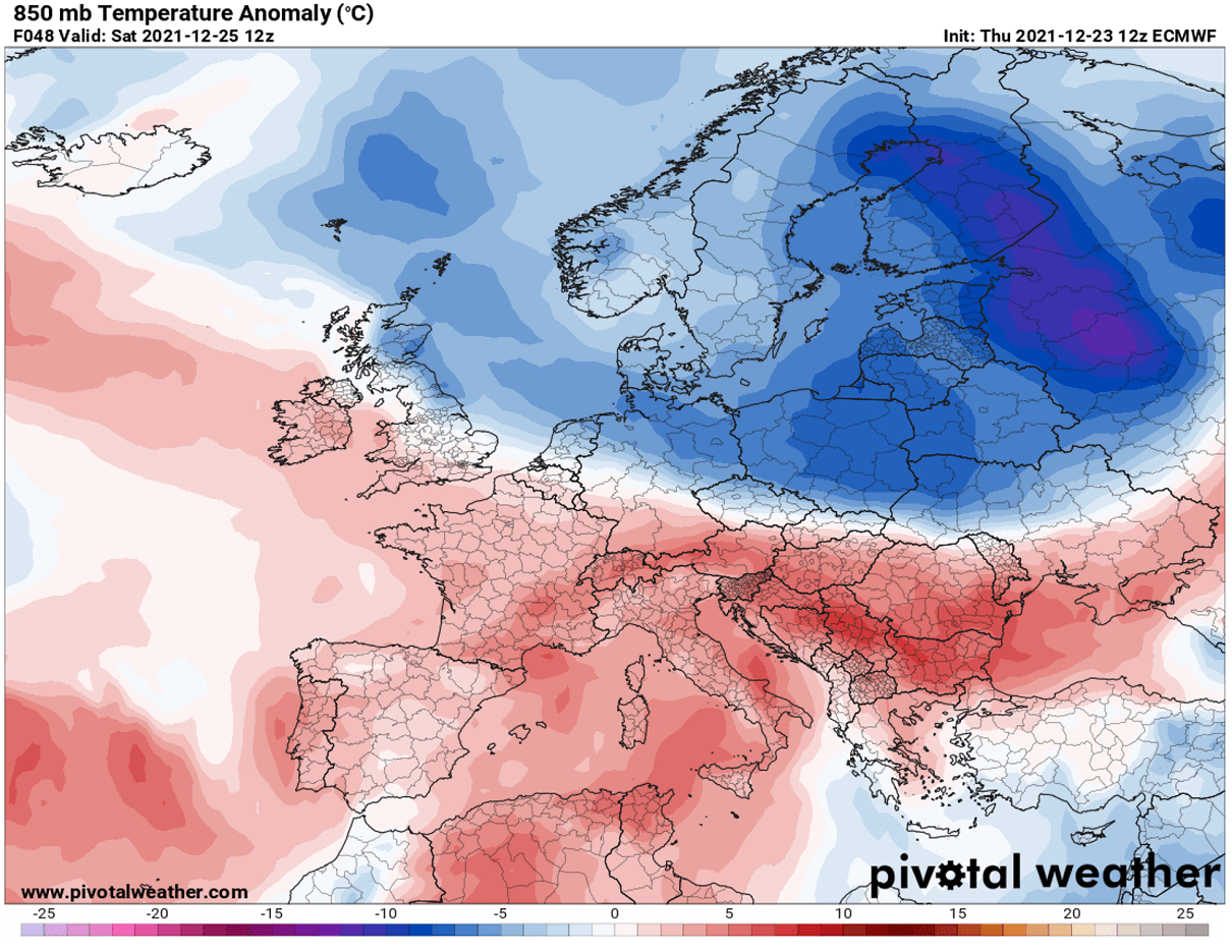 Percent Likelihood Snow Map Europe Christmas 2022 Snow Forecast Across Europe For Christmas 2021