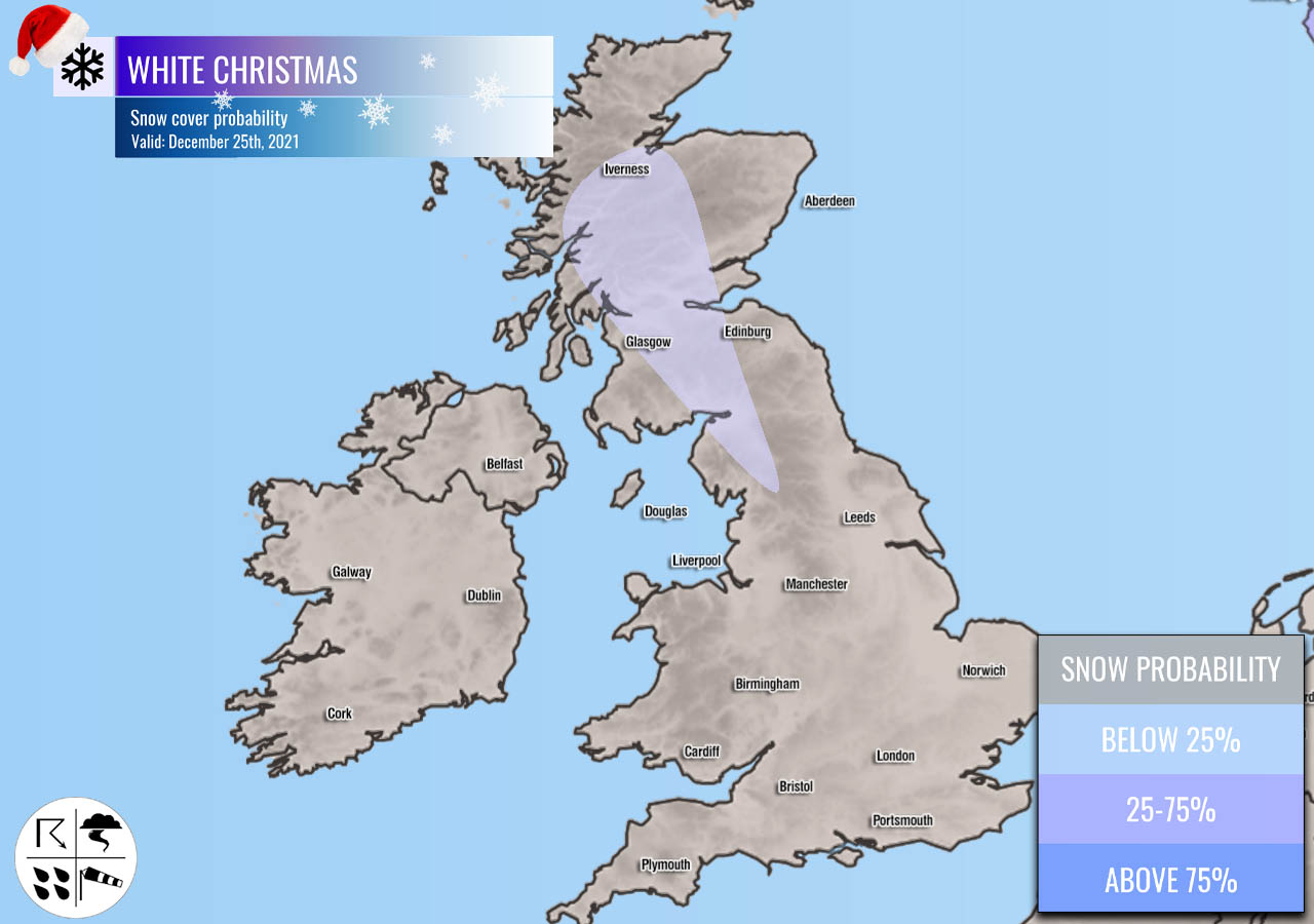 Snow Forecast across Europe for Christmas 2021