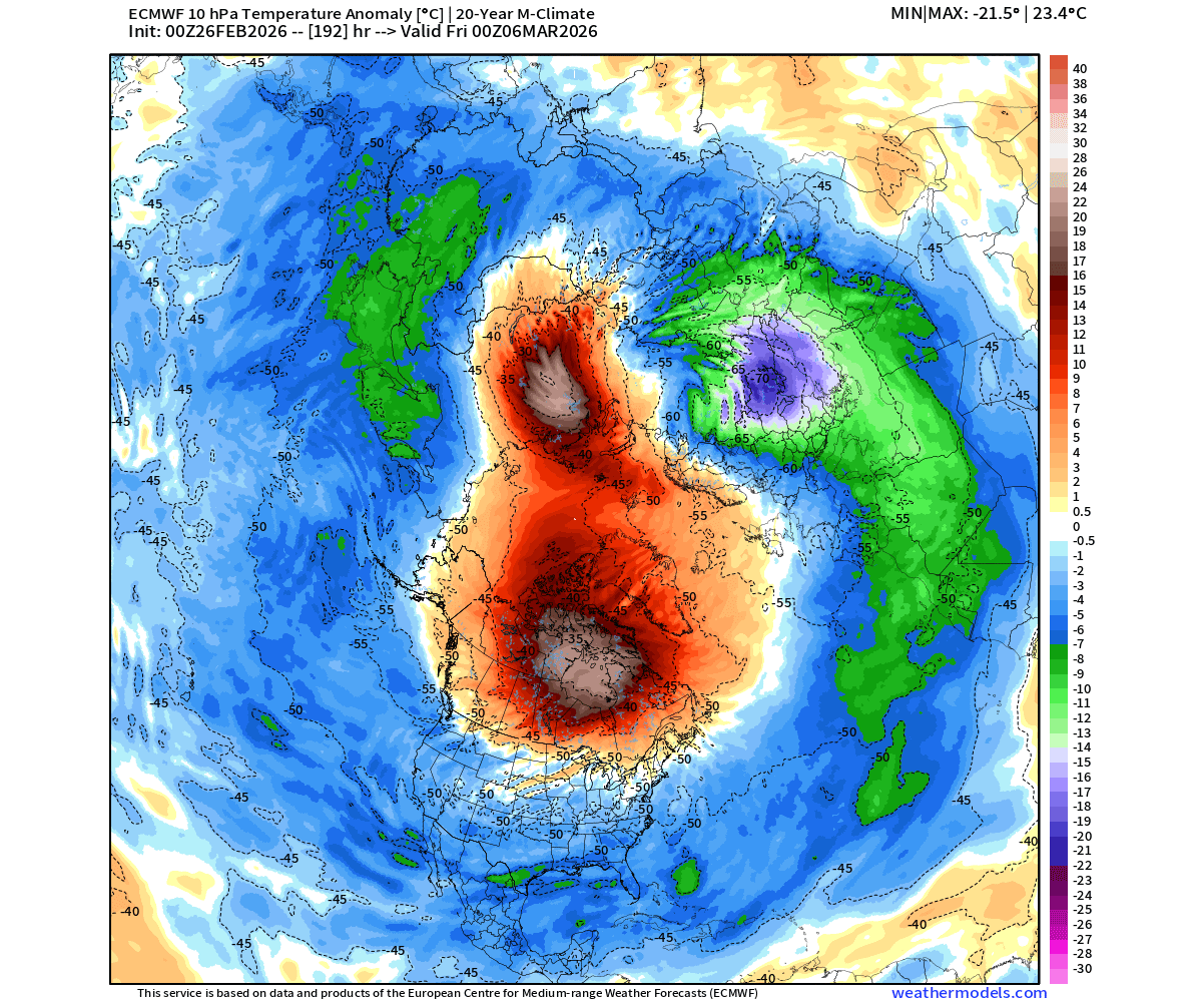 stratospheric-warming-event-polar-vortex-forecast-10mb-temperature-anomaly-march-united-states-canada