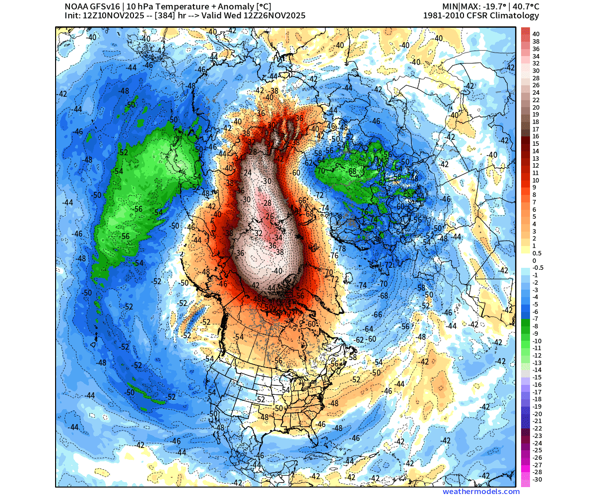 stratospheric-warming-polar-vortex-forecast-collapse-10mb-temperature-anomaly-november-2025-united-states-canada