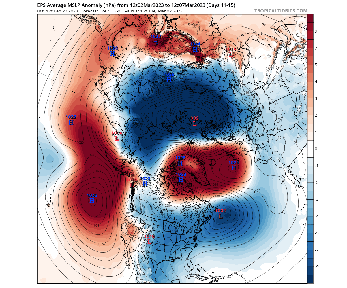 stratospheric-warming-winter-polar-vortex-north-hemisphere-forecast-surface-mslp-pressure-ecmwf-ensemble-united-states-early-march
