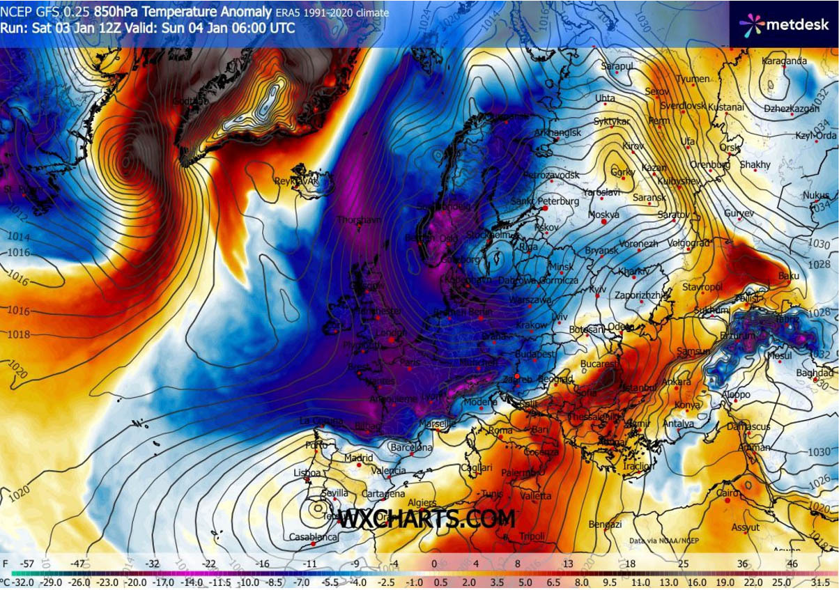 arctic-cold-blast-winter-storm-snow-bomb-forecast-europe-january-2026-850mbar-temperature-anomaly-sunday