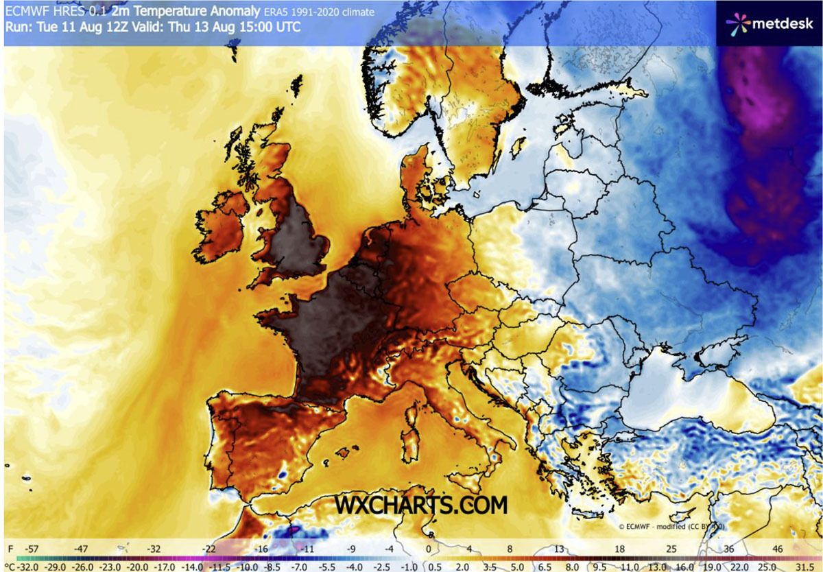 excessive-heat-dome-heatwave-western-europe-mid-august-2026-2m-temperature-midweek