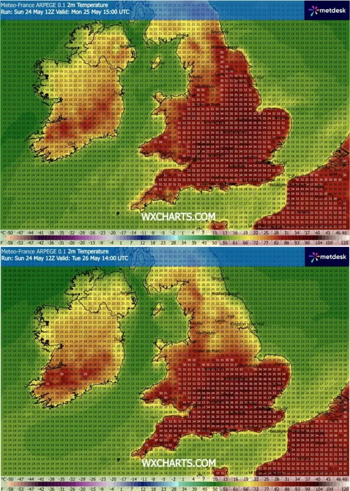 heat-dome-europe-heatwave-may-summer-2026-forecast-tmax-uk-ireland