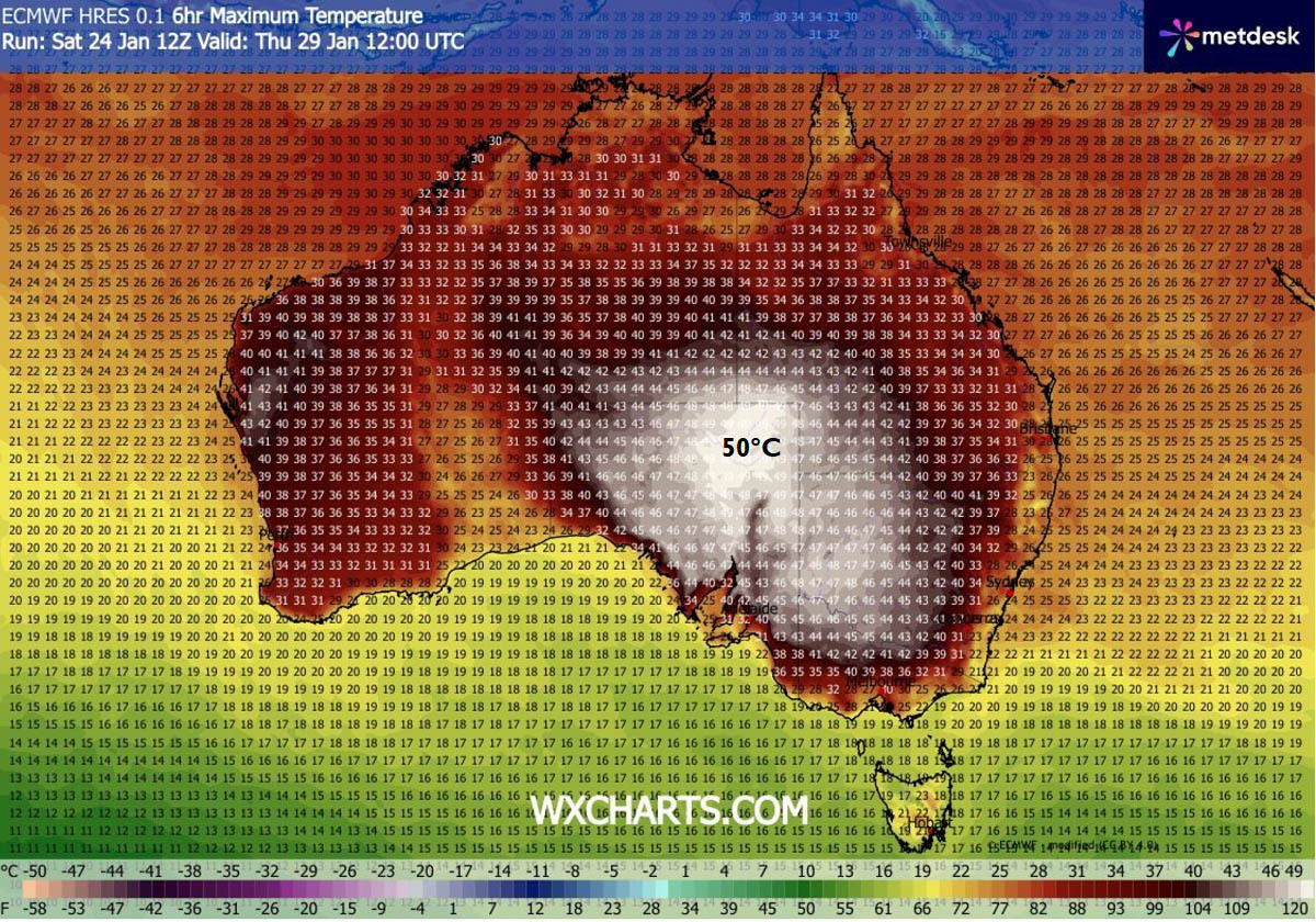 heat-dome-heatwave-australia-summer-2026-wildfire-threat-2m-temperature