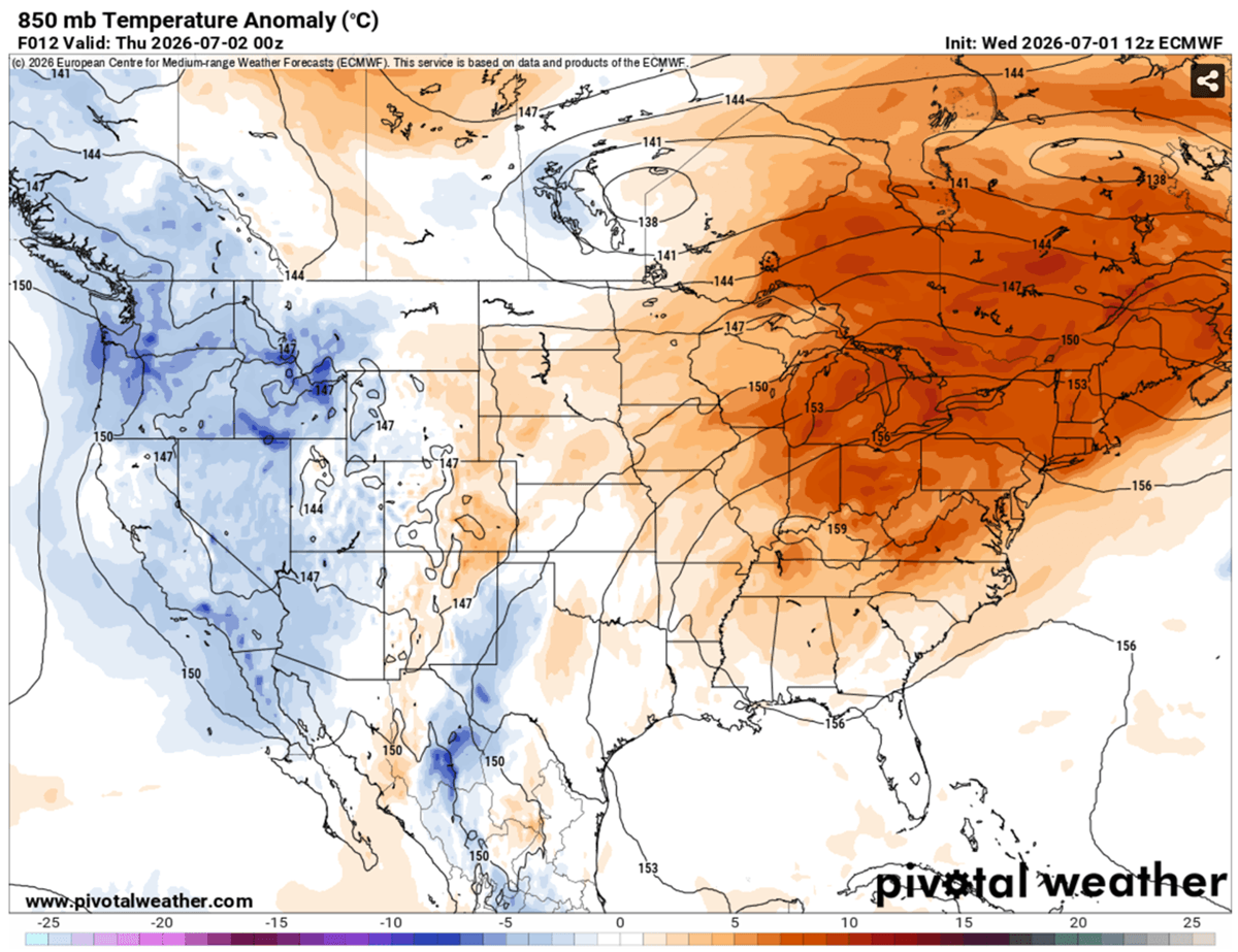 historic-heat-dome-heatwave-united-states-us-fourth-of-july-850-mbar-temperature-anomaly