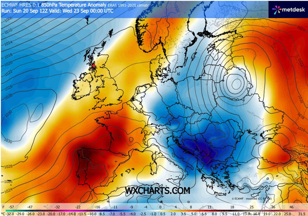 major-cold-intrusion-polar-blast-eastern-europe-september-2026-850-mbar-temperature-anomaly