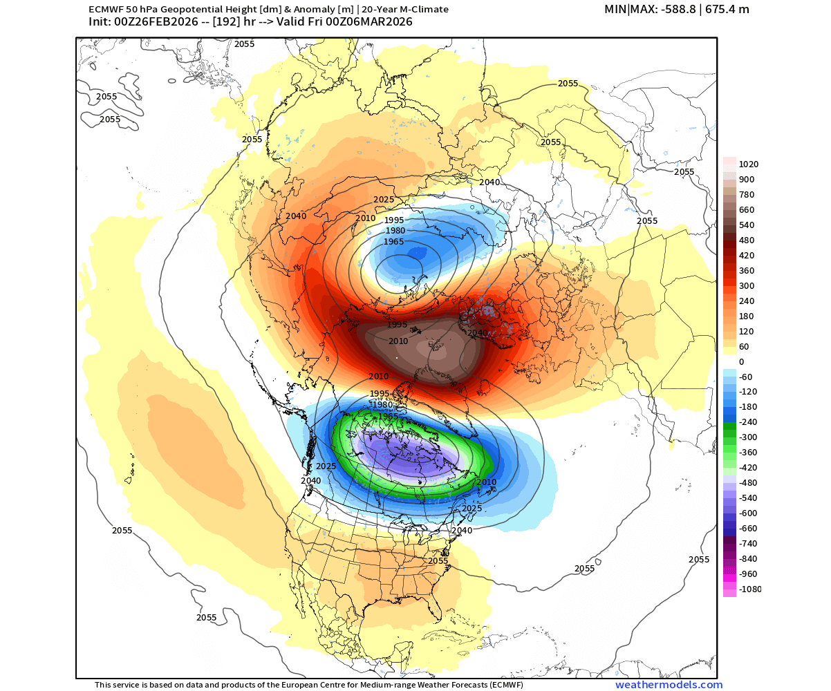 stratospheric-warming-event-polar-vortex-collapse-forecast-50mb-pressure-anomaly-march-united-states-canada