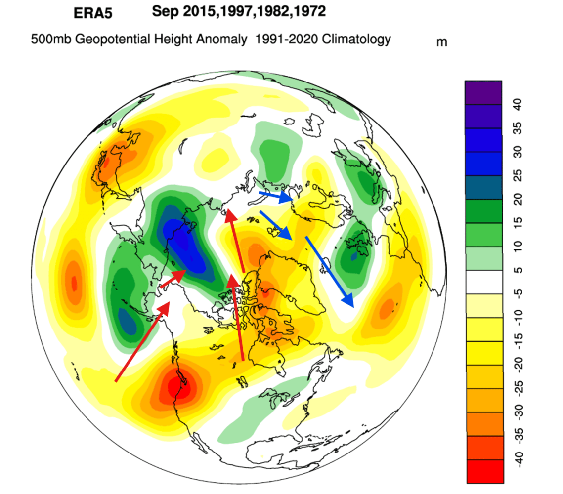 super-el-nino-pressure-anomaly-reanalysis-arctic-air-flow-sea-ice-melt-analysis