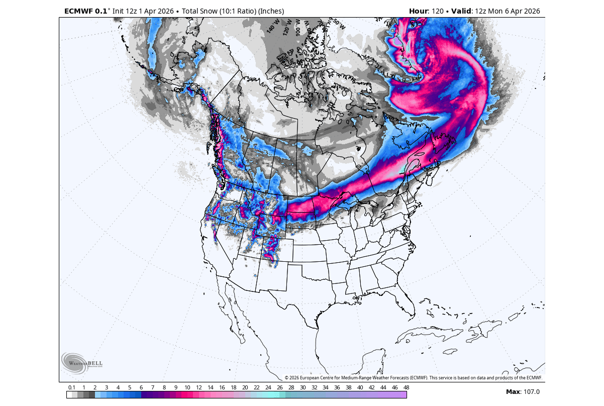 weather-forecast-early-april-2026-snowfall-snow-depth-ecmwf-united-states-canada