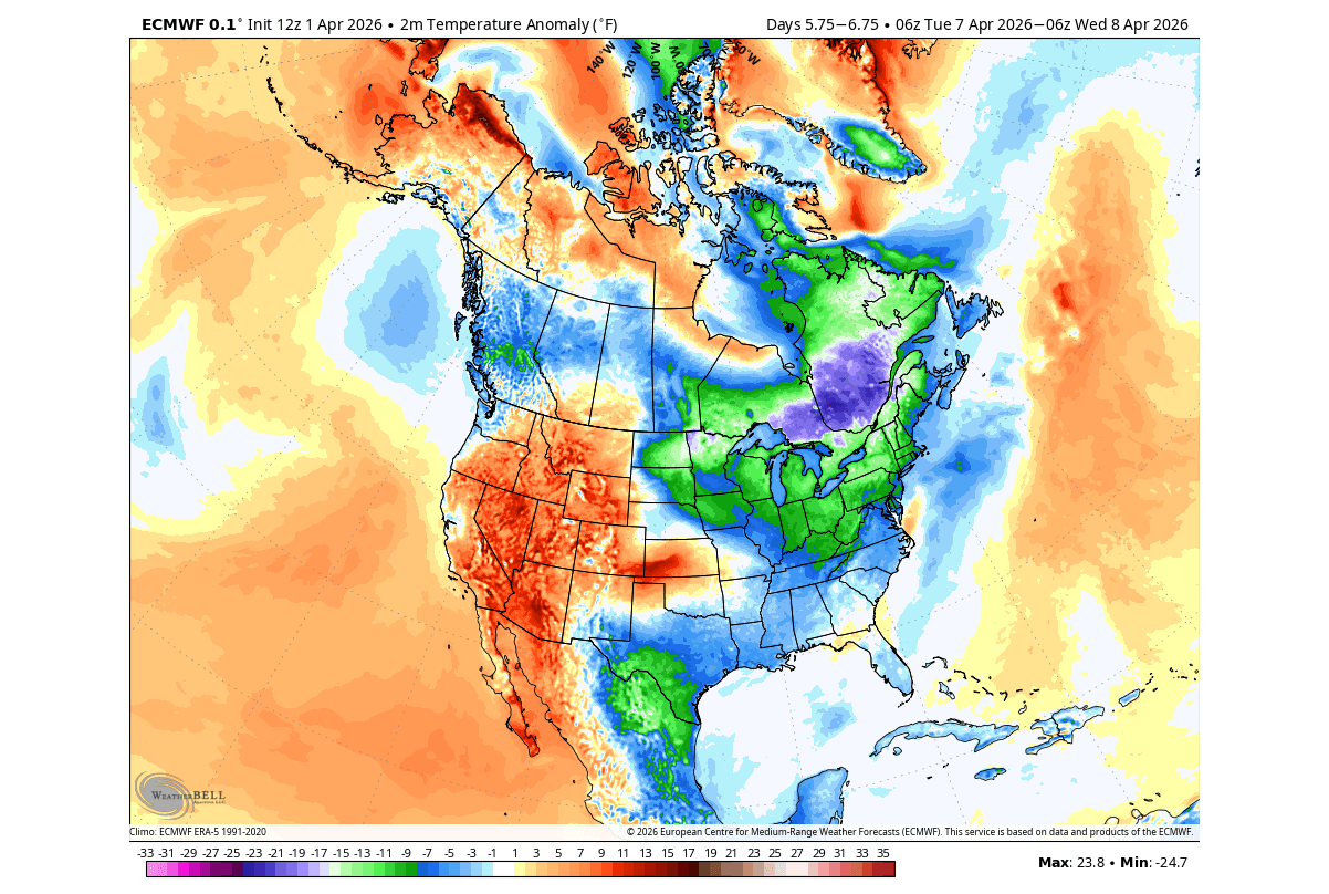 weather-forecast-early-april-2026-temperature-anomaly-pattern-ecmwf-united-states-canada-cold-core-wave