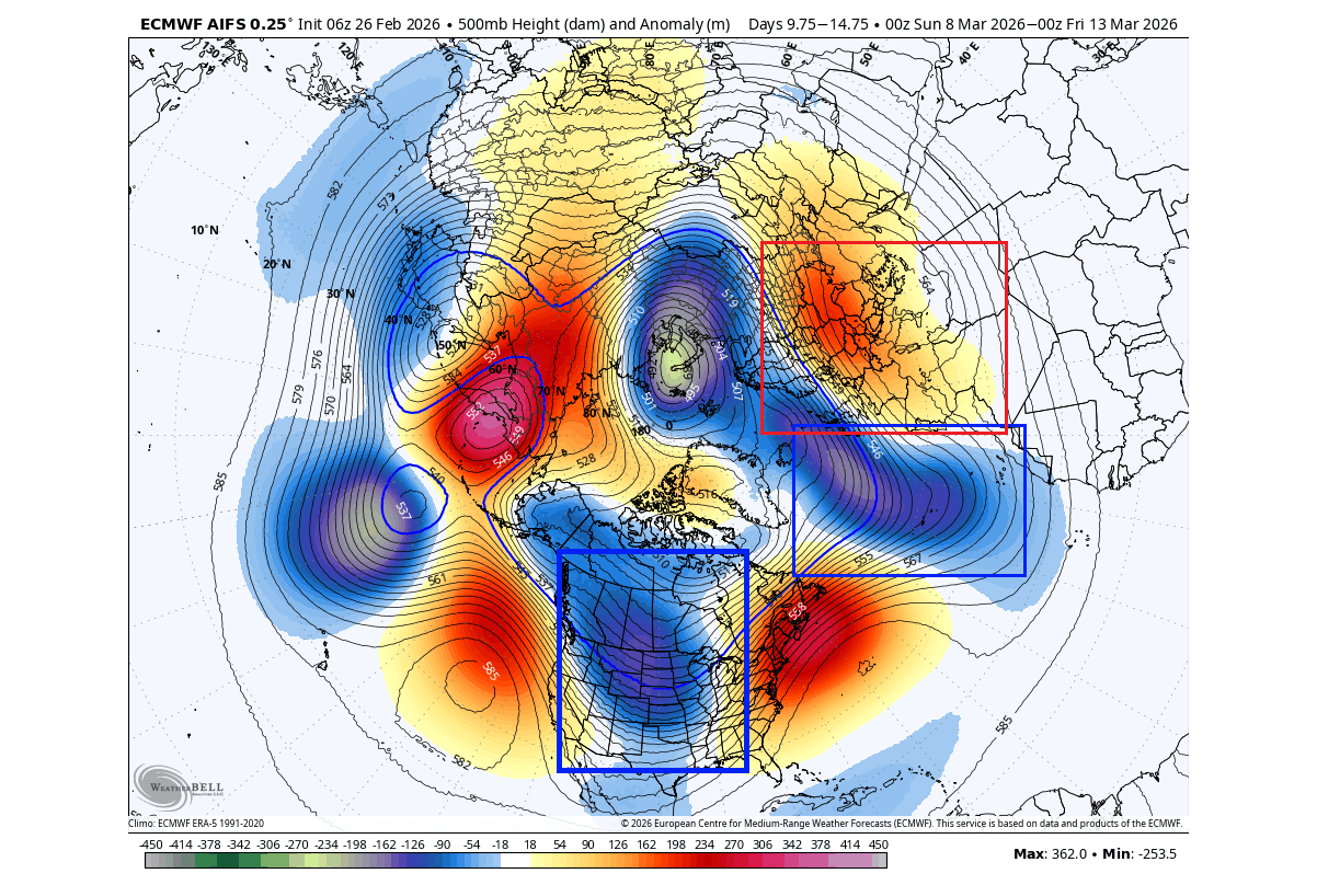 winter-forecast-early-march-stratospheric-warming-10mb-pressure-anomaly-ecmwf-united-states-polar-vortex-split-lower-cold