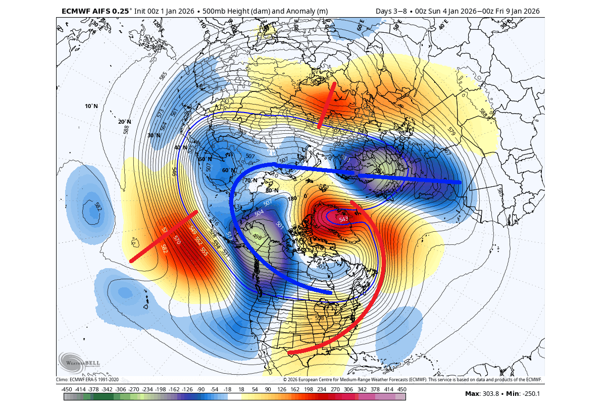 winter-forecast-january-pressure-anomaly-ecmwf-united-states-canada-stratospheric-warming-effect